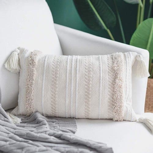 Rectangle Pillows Cover with Tassels No Insert-20"X12" image