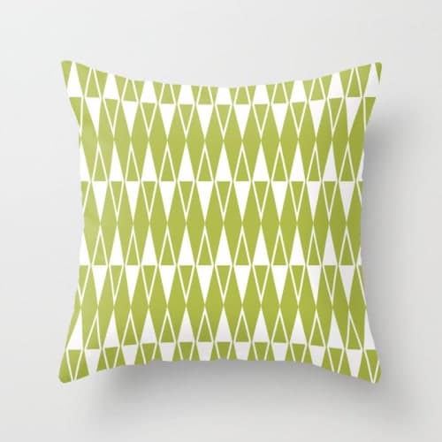 Chartreuse Mid century Art With Insert-20"x20" image