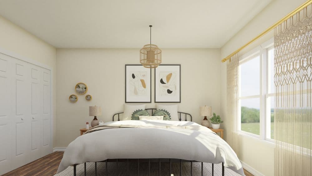 Mid-Century modern meets earthy bohemian in this cozy bedroom Gallery, Image 4