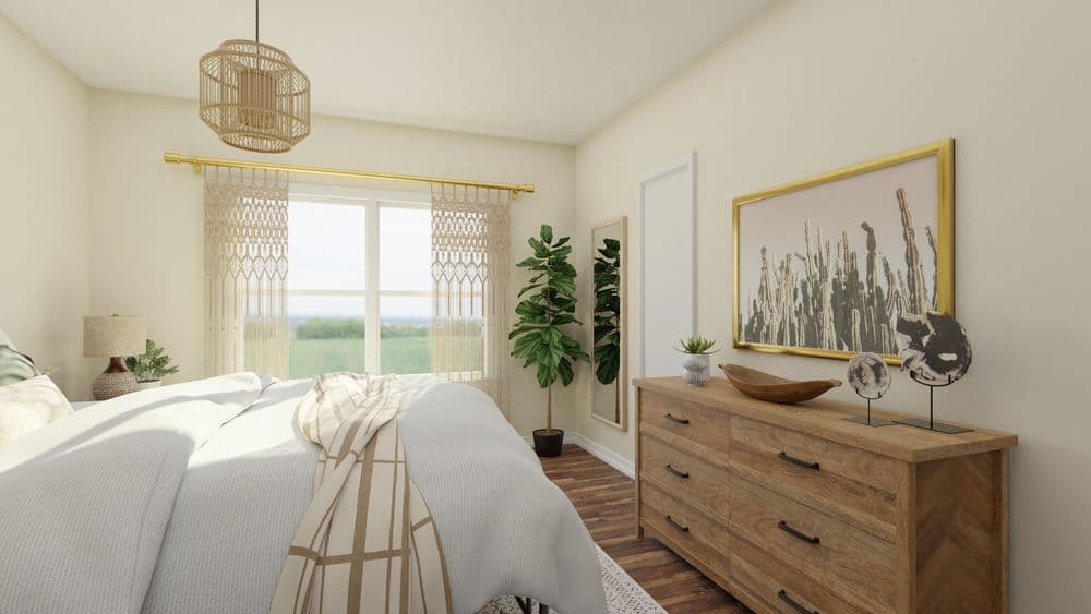 Mid-Century modern meets earthy bohemian in this cozy bedroom Gallery, Image 3