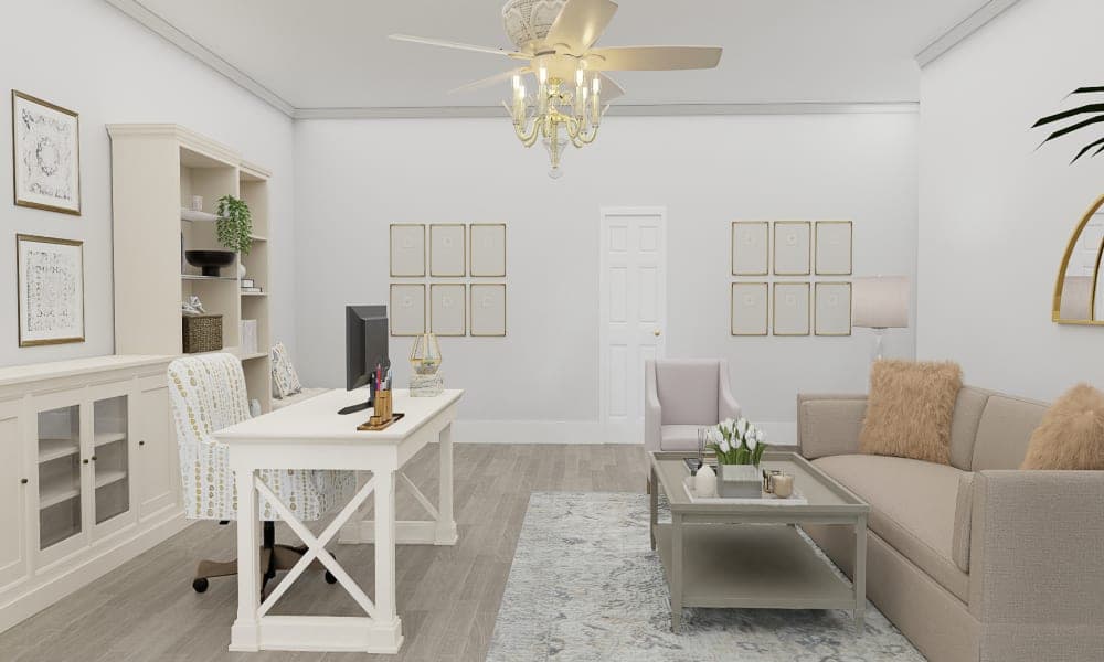 Spacious Elegant French Country Home Office