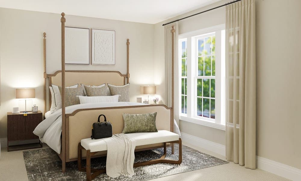 Traditional Bedroom Glorified With A Four-Poster Bed