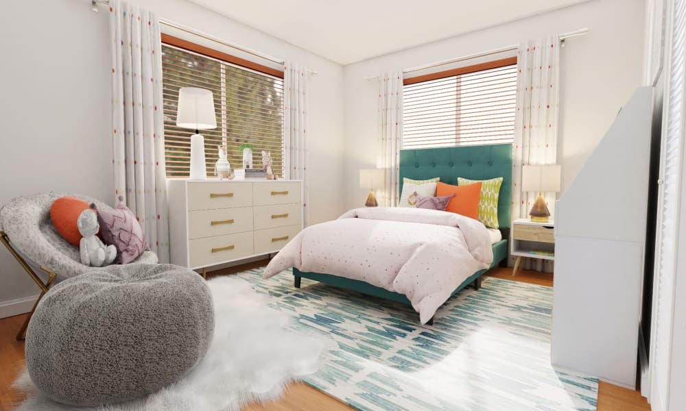 A Mid-Century Kids Bedroom In Mischievous Colors