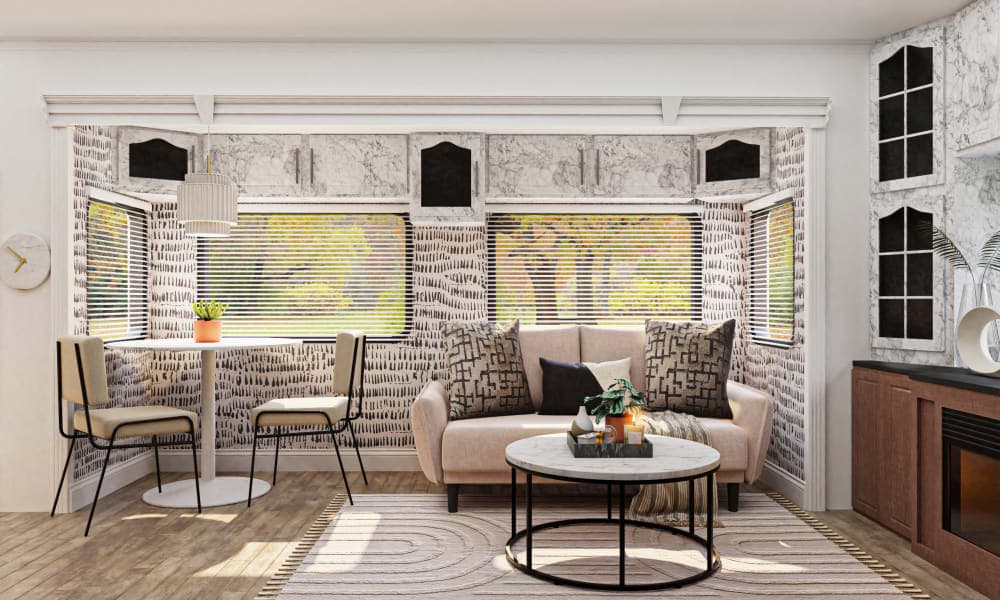 Tiger Striped Wallpaper: A Bright Modern Studio