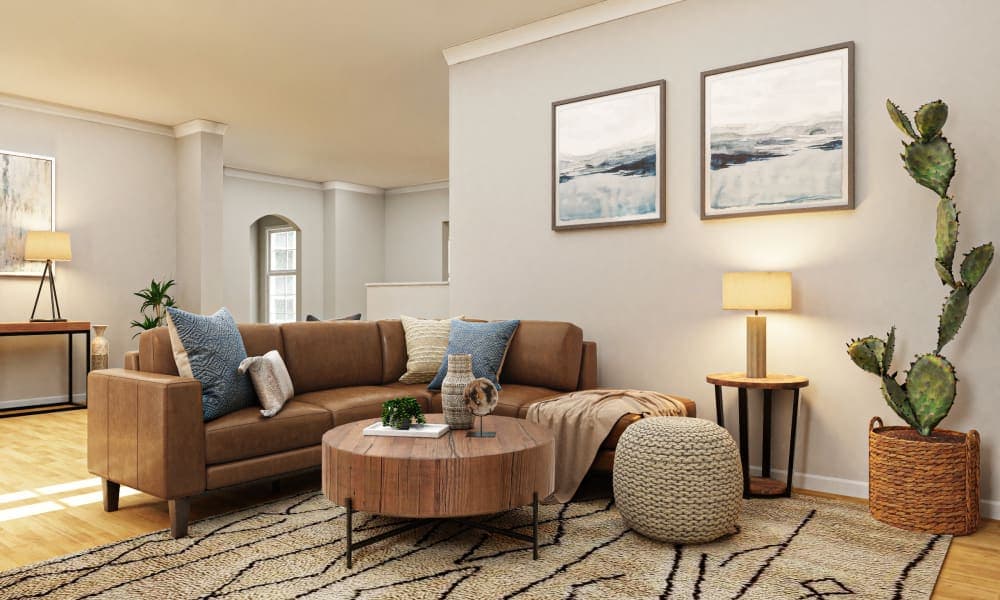 Built-in Bookcase Shelves: A Modern Living Room 