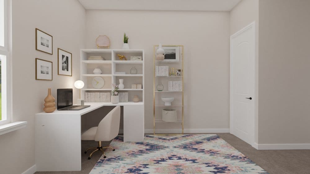 A Glam Home Office In Beautiful Blush Tones Gallery, Image 4