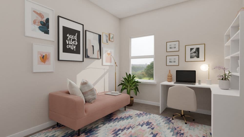 A Glam Home Office In Beautiful Blush Tones Gallery, Image 2