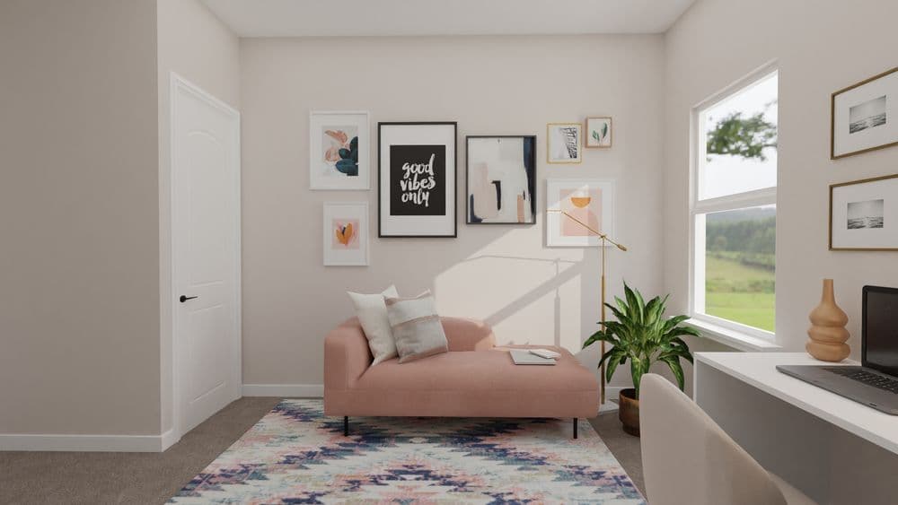 A Glam Home Office In Beautiful Blush Tones Gallery, Image 3