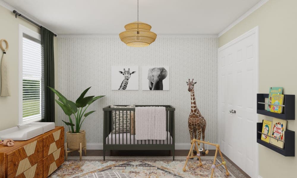 A Coloful Jungle Safari Eclectic Nursery 