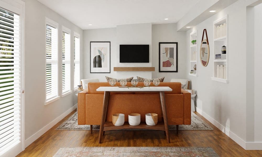 Pretty Vintage Throws: A Modern Rustic Living Room