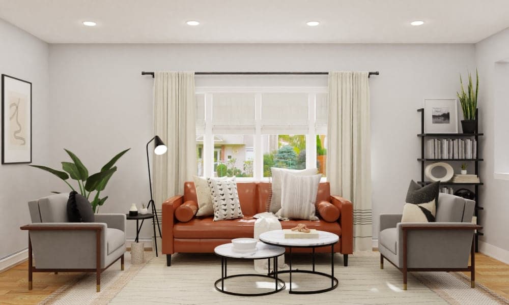 A Living-Dining Room With Industrial Accents