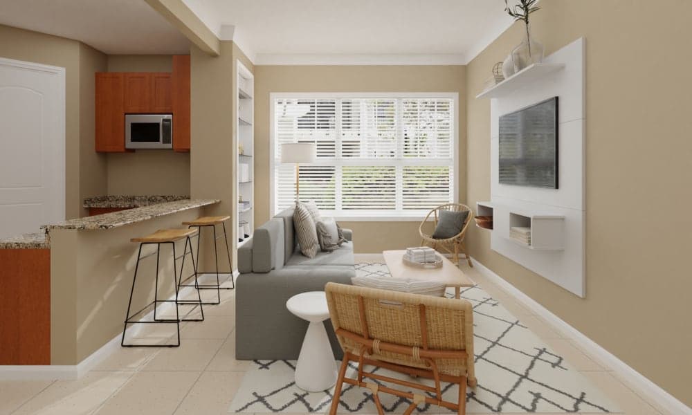 Sunny & Breezy: Coastal Boho Living-Dining Room