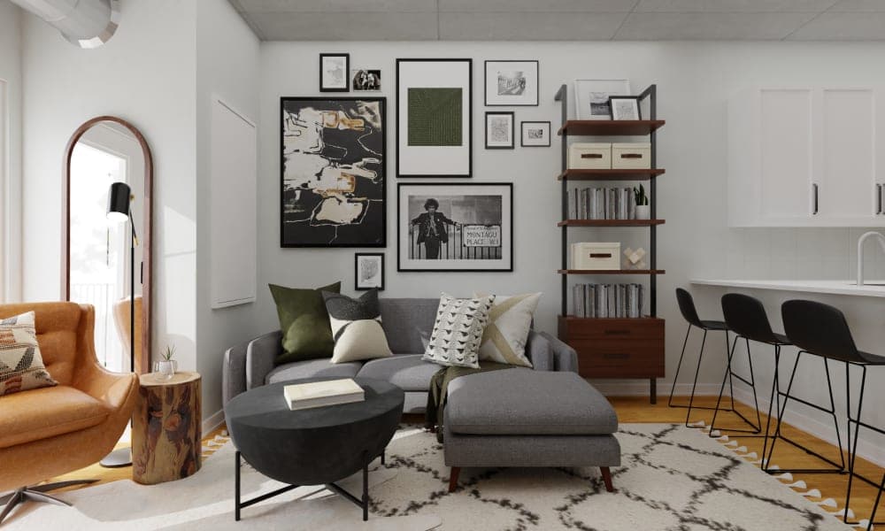 Industrial & Modern: An Sophisticated Living Room