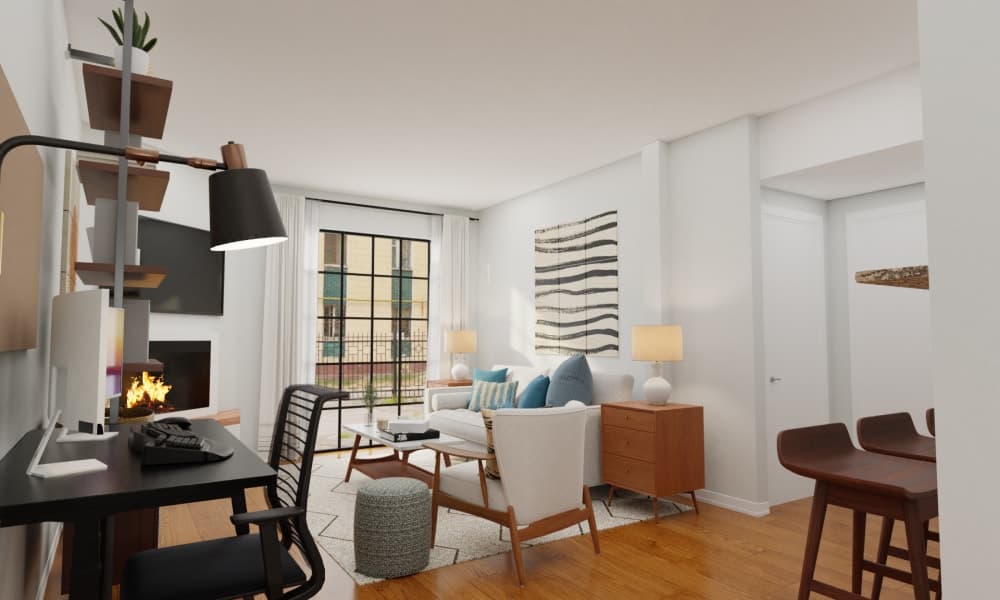 A Stunning Mid-Century Living-Dining Room