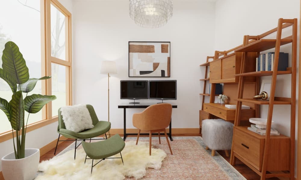 A Multifunctional Workspace with Reading Nook