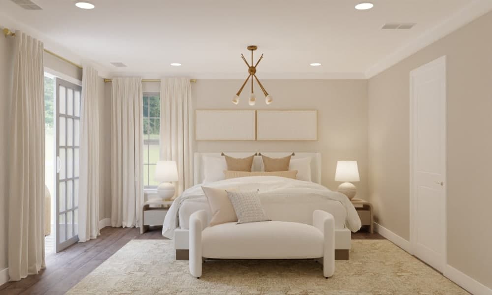 Contemporary Glam Bedroom with Outdoor Area