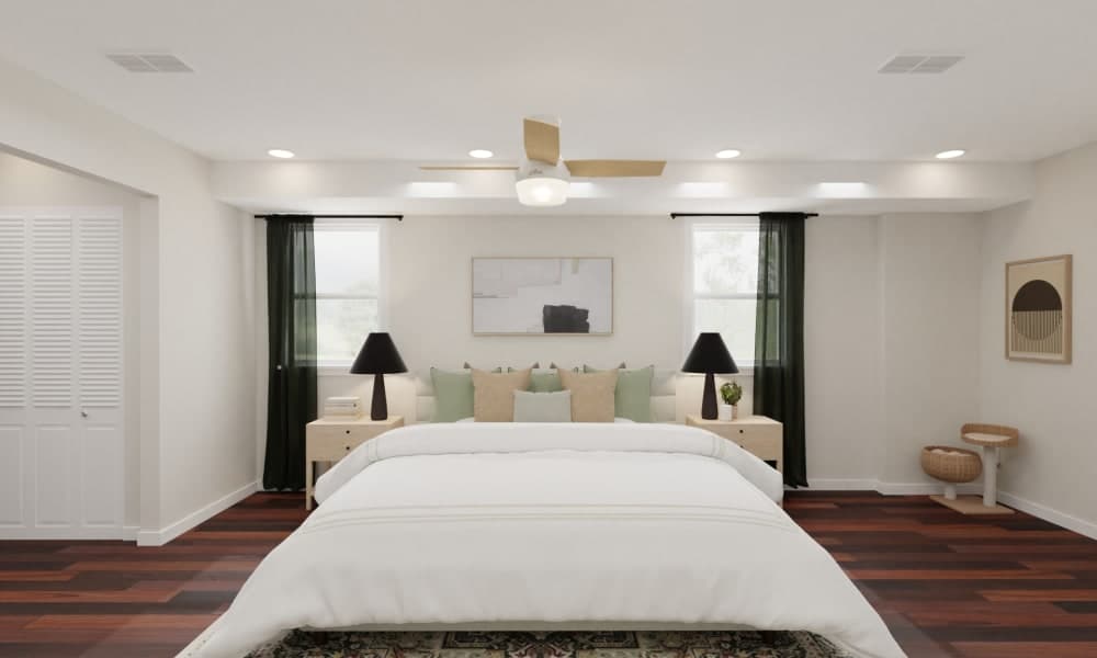 A Bedroom Sanctuary with a Pop of Color