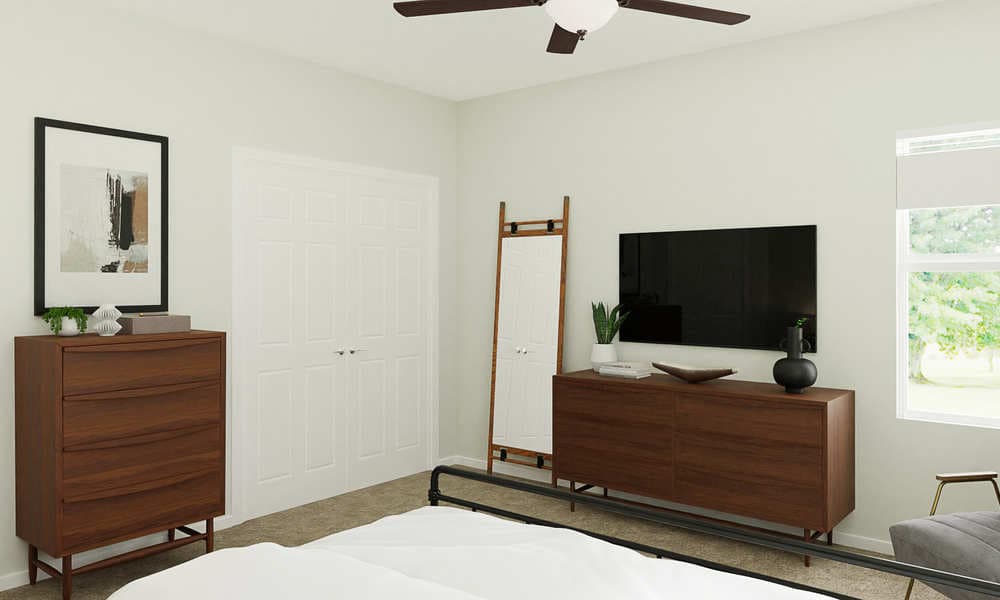 Bedroom: Mid-Century Modern with Warm Textures