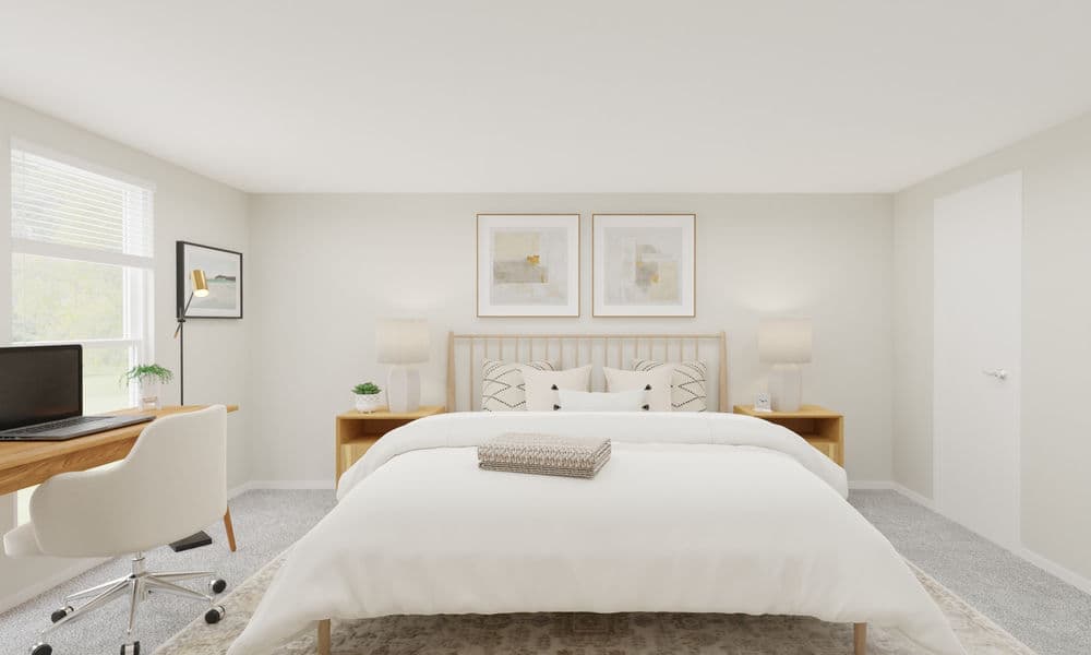 Bedroom: Modern Elegant with Workspace Nook