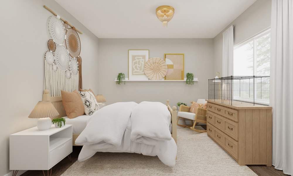 Boho Bedroom with Natural Accents