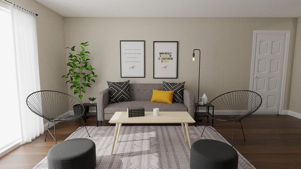 This Minimalist Industrial living room that proves less is more! Gallery, Image 1