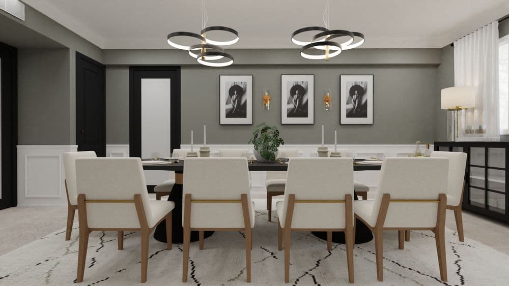 Classic Elegant Dining Room with Warm Tones Gallery, Image 2