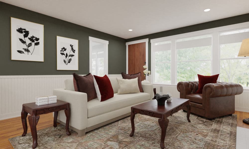 Classic Living Room with Rich Textures and Colors