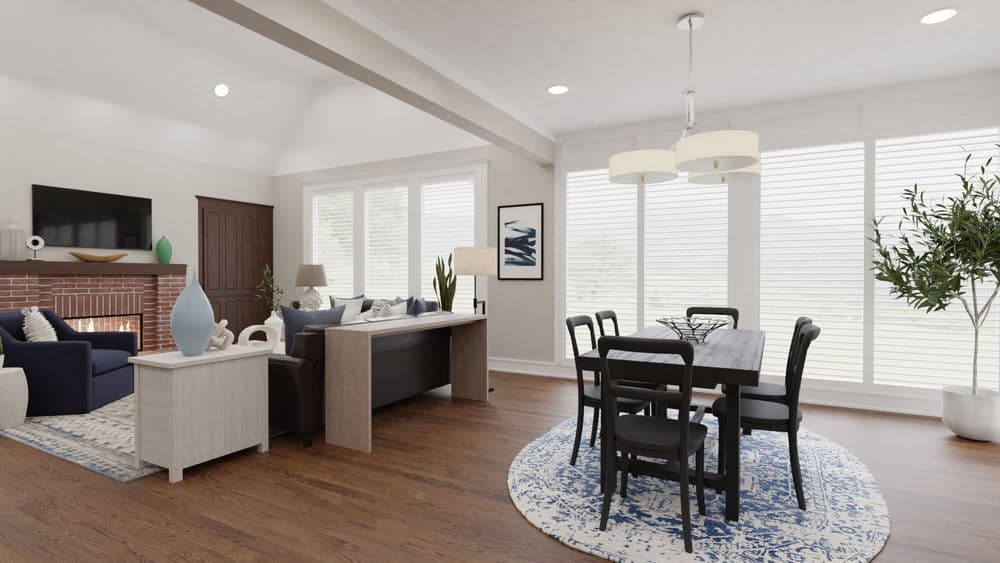 Cozy Living Room Modern Transitional with Soft Blues Gallery, Image 4