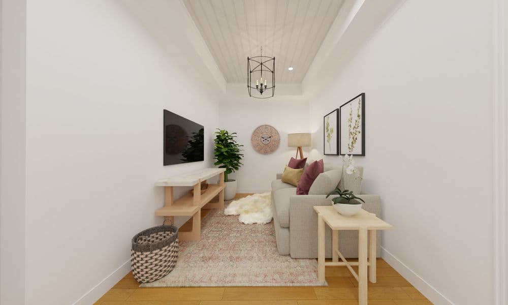 Cozy Living Room: Boho with Rustic Lighting