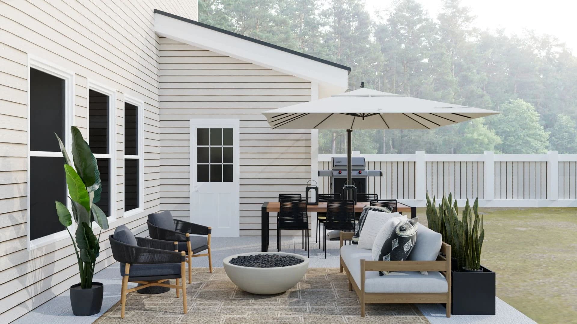 Outdoor Space design after designing with Spacejoy