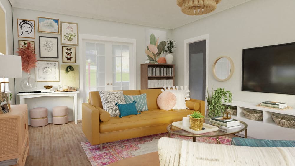 Eclectic Boho Living Room with Cozy Seating Gallery, Image 1