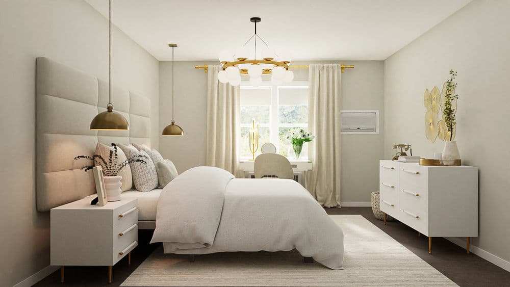 Elegant Bedroom with Brass Accents Gallery, Image 3