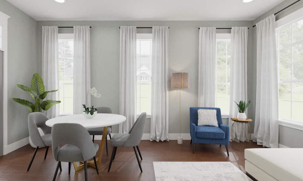 Elegant Dining Room with Gold Accents