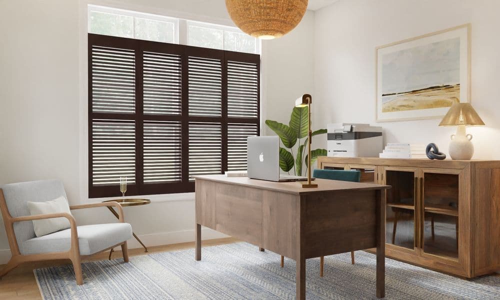 Elegant Home Office with Wooden Accents