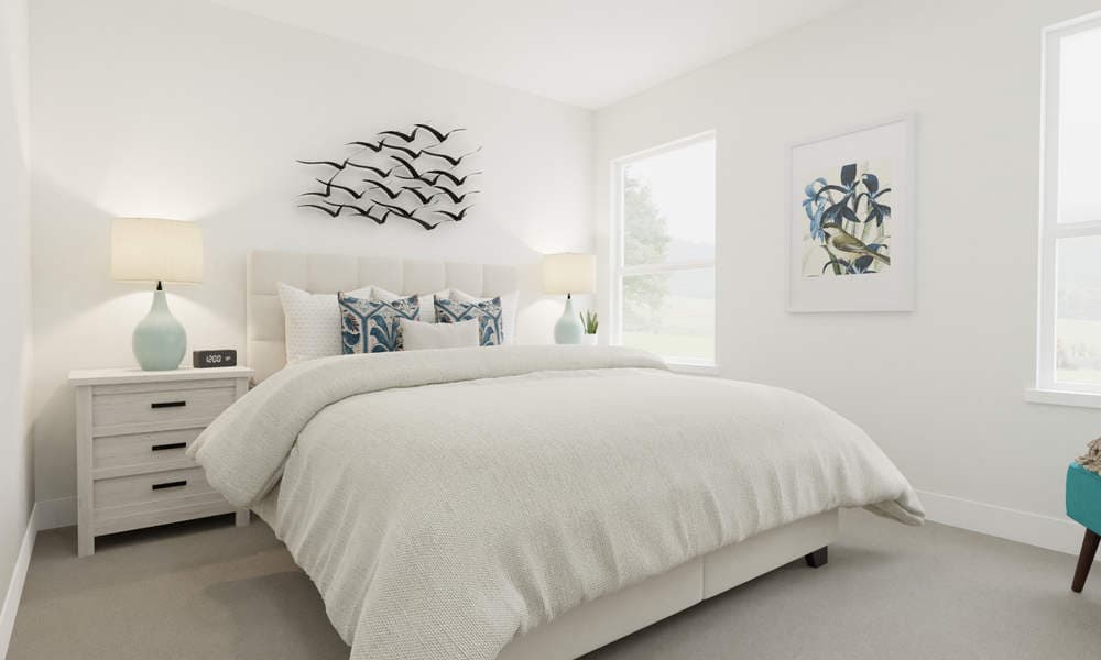 Guest Bedroom Mid-Century Modern with Cozy Vibes