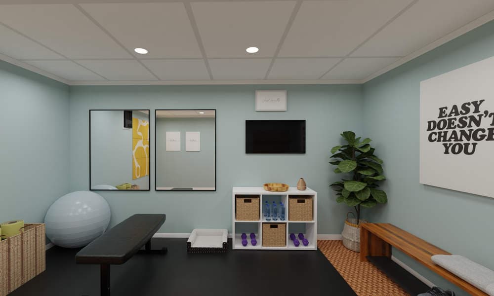 Home Gym: Bright Design with Functional Layout