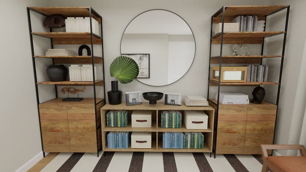 Home Office Modern Industrial with Warm Wood Tones Gallery, Image 5