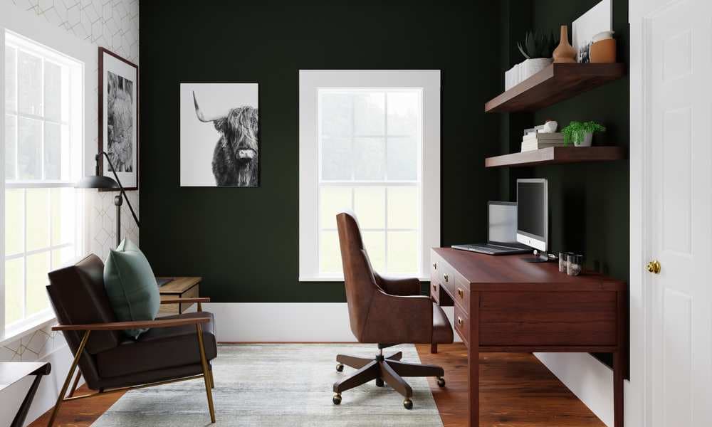 Home Office: Farmhouse Industrial with Rustic Accents