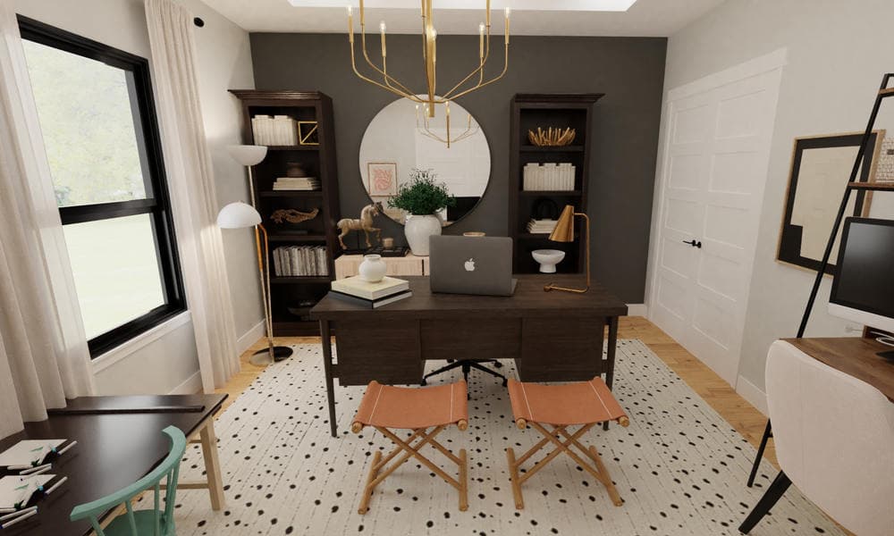 Home Office: Modern Elegant with Moody Accents