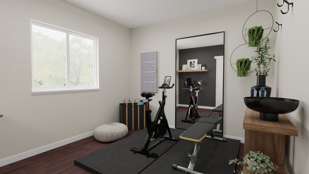 Home Office: Modern Workout Space with Storage Gallery, Image 2