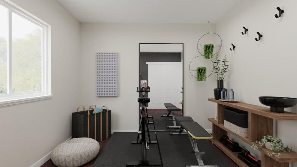 Home Office: Modern Workout Space with Storage Gallery, Image 3