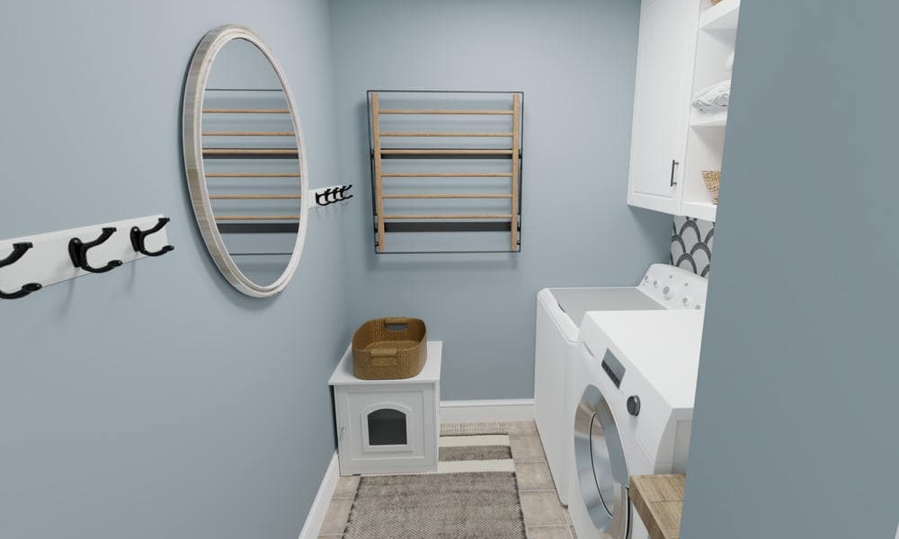 Laundry Room Modern with Chic Organization Solutions