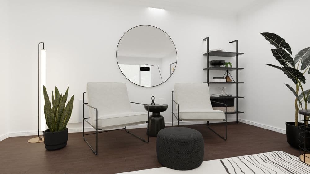 Living Room Industrial Chic with Leather Sofa Gallery, Image 3