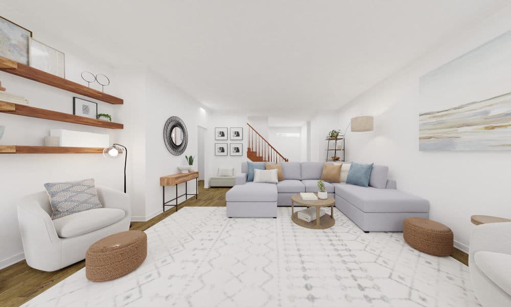 Living Room Mid-Century Contemporary with Sectional