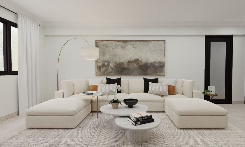 Living Room Modern Elegant with Neutral Palette