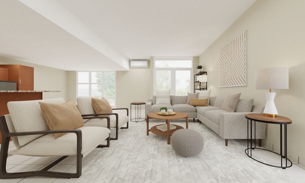 Living Room Modern Transitional with Open Layout