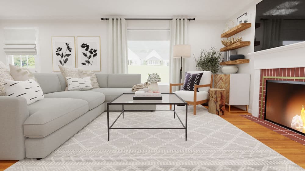 Living Room: Modern Minimalist with Entry Design Gallery, Image 4