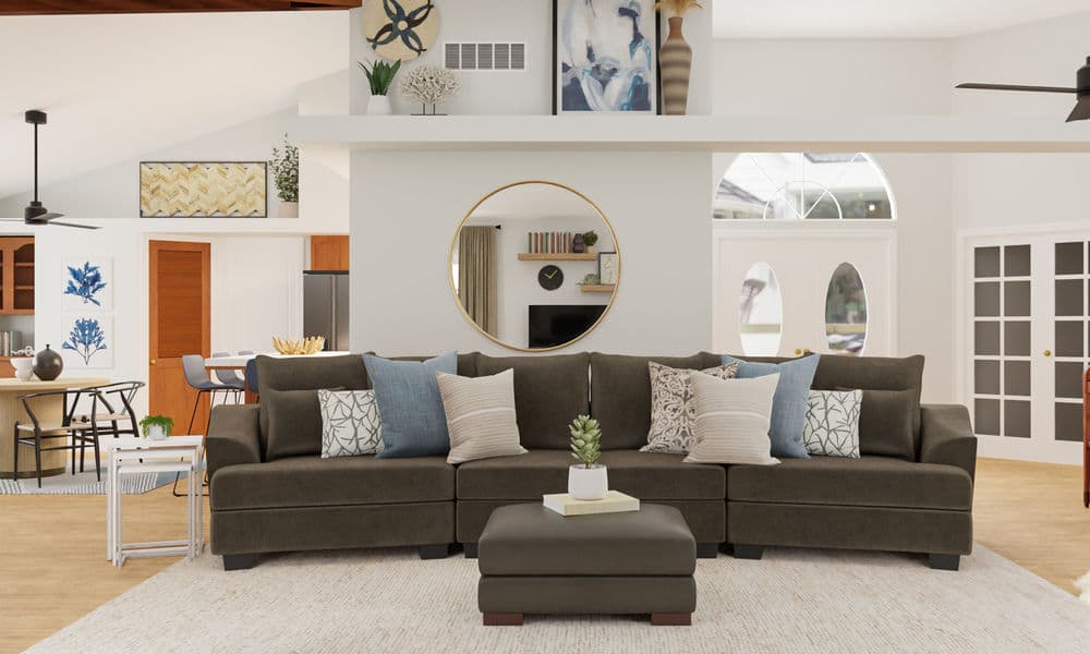 Living Room: Warm Boho Style with Neutral Palette