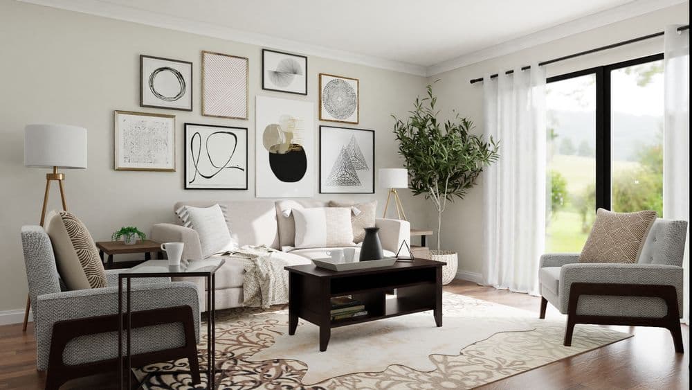 Classic Transitional Living Room for Gatherings & Entertaining Gallery, Image 3
