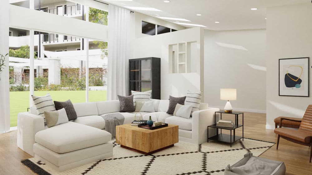 A Sunny Modern Rustic Living Room Gallery, Image 1